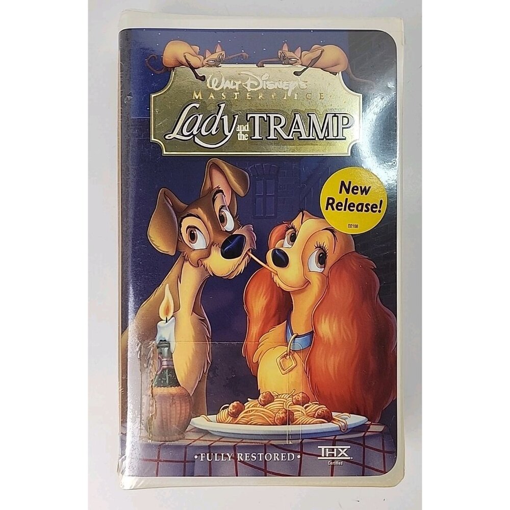 Disney Lady and the Tramp VHS Factory Sealed Fully Restored‎